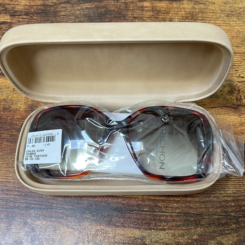 NWT Chloe CE680S Sunglasses 219 in Tortoise 58mm - Picture 4 of 6